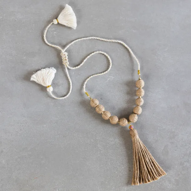 Aaloka Beaded Tassel Necklace