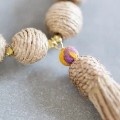 Aaloka Beaded Tassel Necklace
