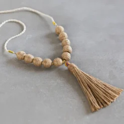 Aaloka Beaded Tassel Necklace