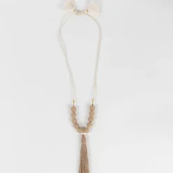 Aaloka Beaded Tassel Necklace