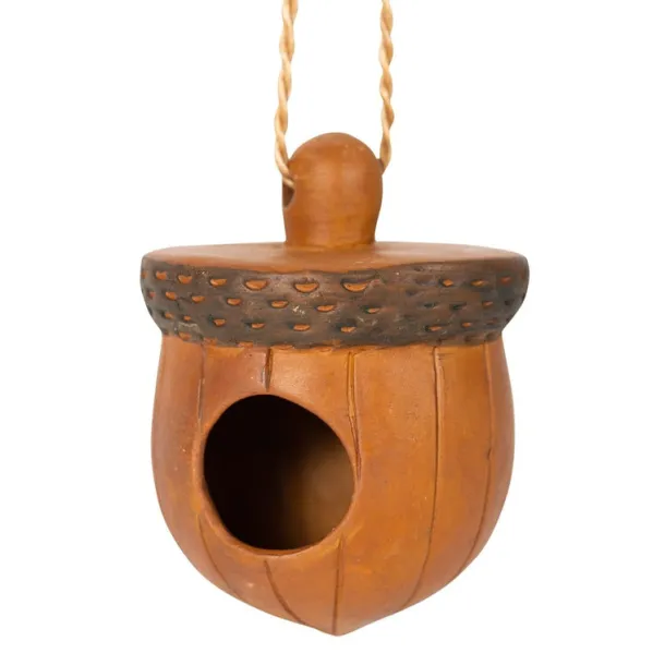 Acorn Terracotta Birdhouse