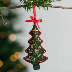 Adorned Christmas Tree Embroidered Ornament