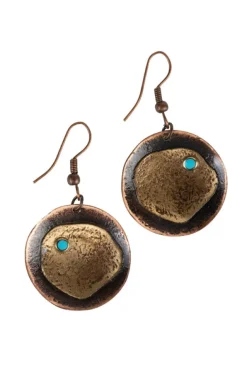 Adrift - Hammered Copper Earrings