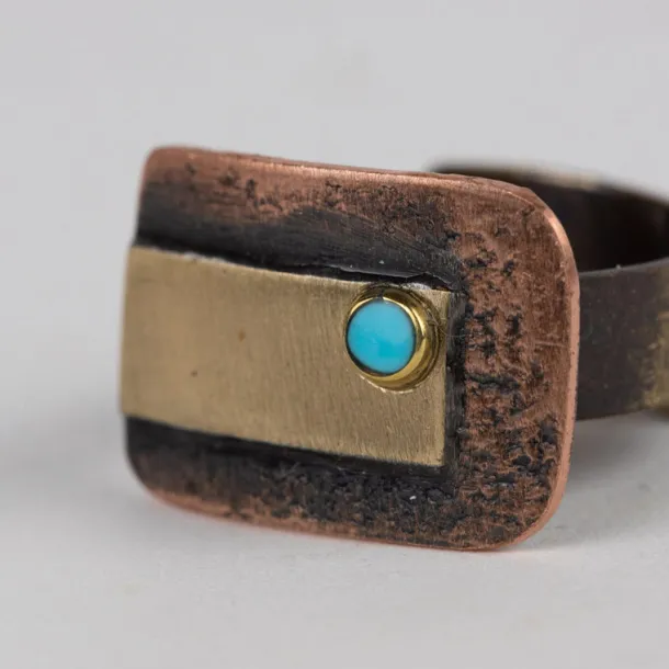 Adrift - Hammered Copper Ring