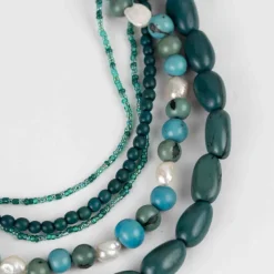 Alba Five Strand Seed & Pearl Necklace