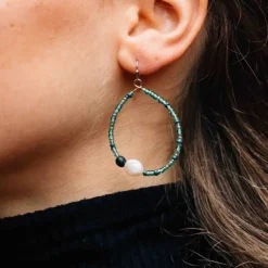 Alba Pearl Seed Hoop Earrings