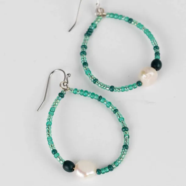 Alba Pearl Seed Hoop Earrings