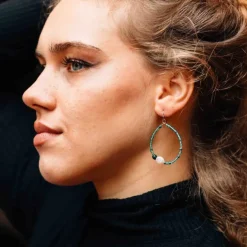 Alba Pearl Seed Hoop Earrings