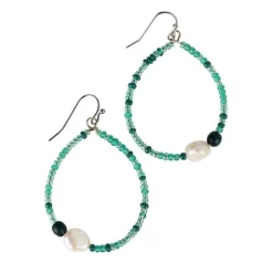 Alba Pearl Seed Hoop Earrings