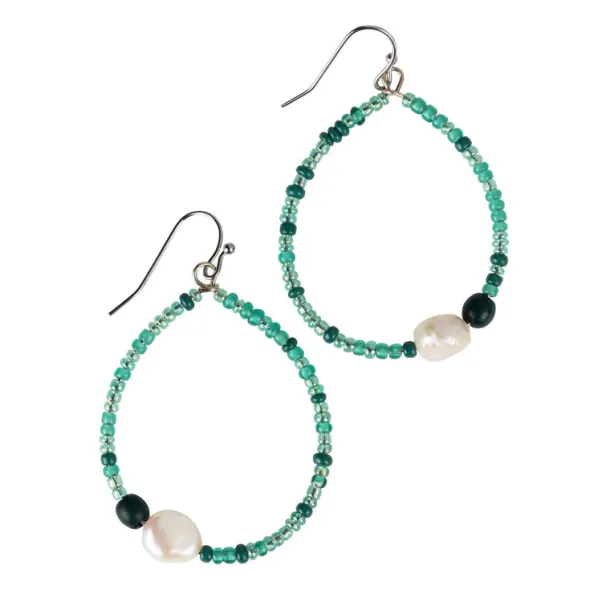 Alba Pearl Seed Hoop Earrings