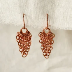 Alma Copper Waterfall Drop Earrings