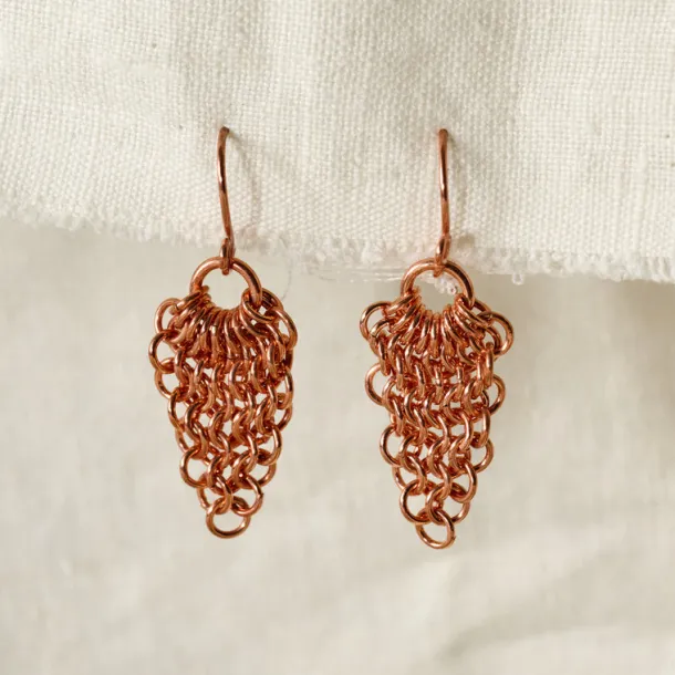 Alma Copper Waterfall Drop Earrings