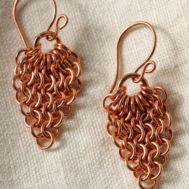 Alma Copper Waterfall Drop Earrings