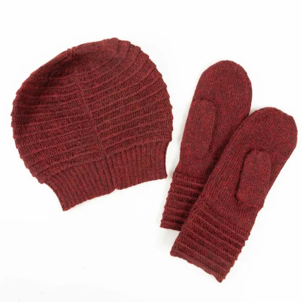 Alpaca Wool Beanie - Cherry