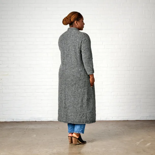Alpaca Wool Duster Cardigan - Gray