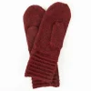 Alpaca Wool Mittens - Cherry