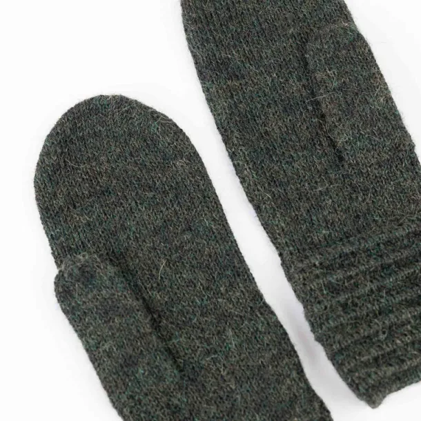 Alpaca Wool Mittens - Forest