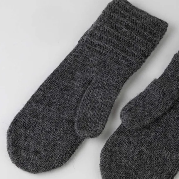 Alpaca Wool Mittens - Grey