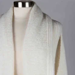 Alpaca Wool Shawl - Ivory