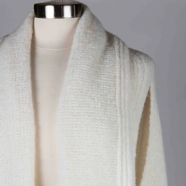 Alpaca Wool Shawl - Ivory