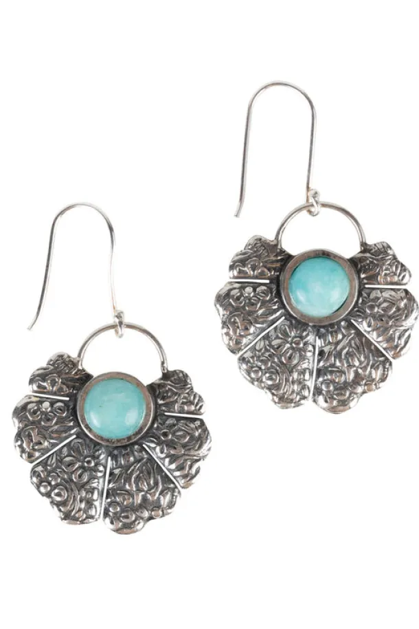 Amazonite Fan Earrings