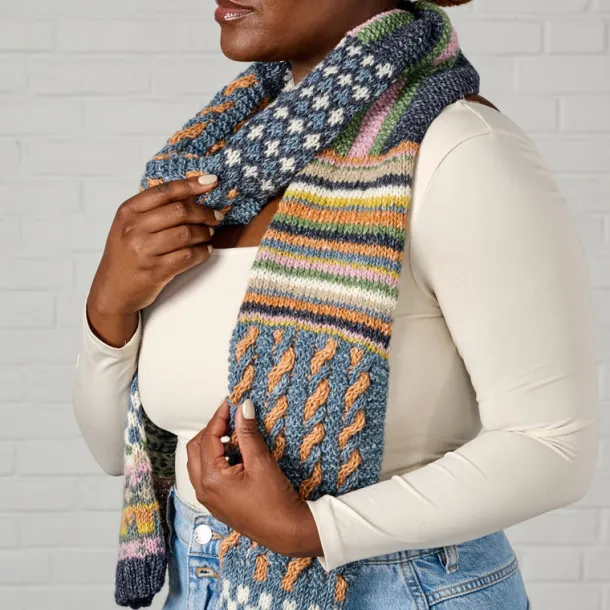 Amba Color Block Wool Scarf