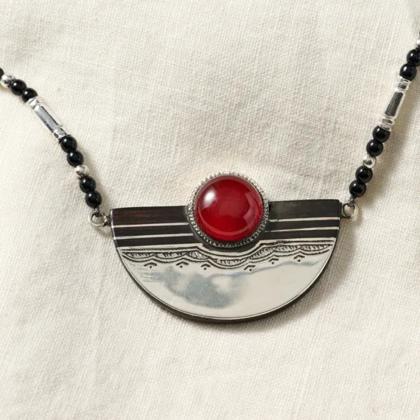 Amellal Tuareg Silver Pendant Necklace