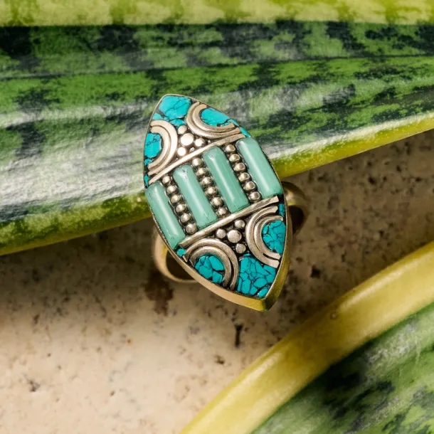 Amkha Silver & Turquoise Ring