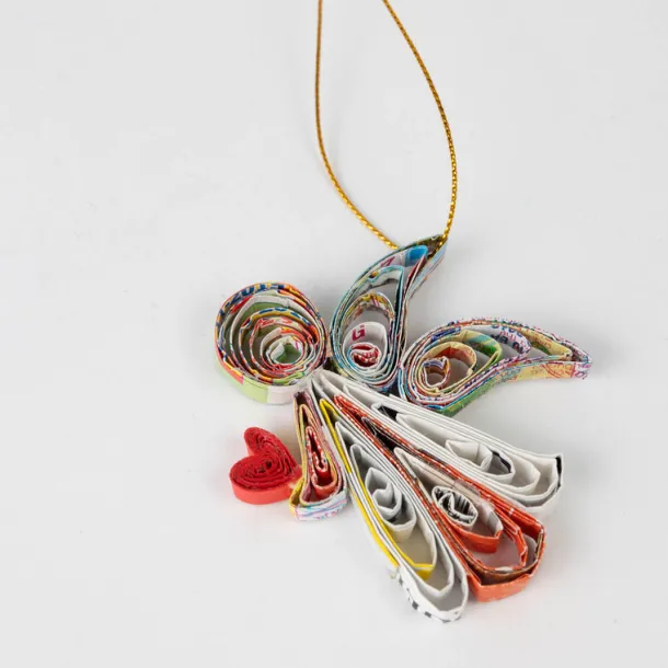Angel Heart Quilled Ornament
