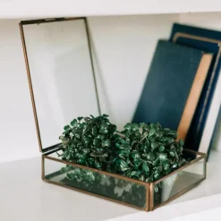 Antiqued Brass Keepsake Box