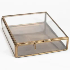 Antiqued Brass Keepsake Box