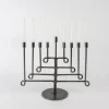 Antiqued Twisted Iron Menorah