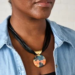 Antonella Flower Petal Layered Pendant Necklace