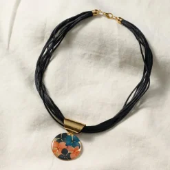 Antonella Flower Petal Layered Pendant Necklace