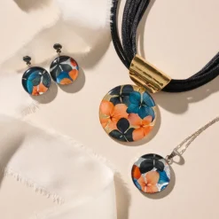 Antonella Flower Petal Pendant Necklace