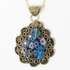 Anya Brass Teardrop Pendant Necklace