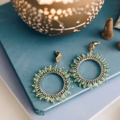 Aqua Starburst Earrings