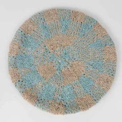 Aqua Tan Winter Beret