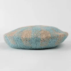 Aqua Tan Winter Beret