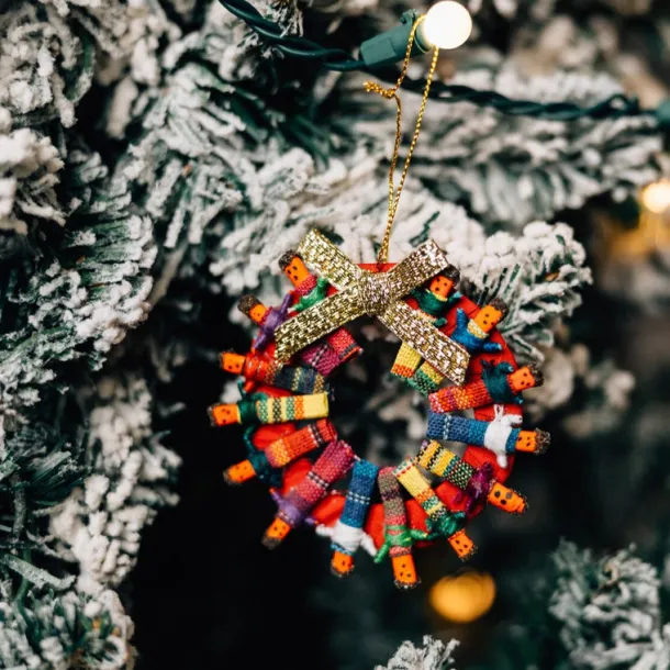 Around the World Wreath Ornament