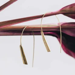 Art Deco Leaf Earrings