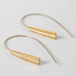 Art Deco Leaf Earrings
