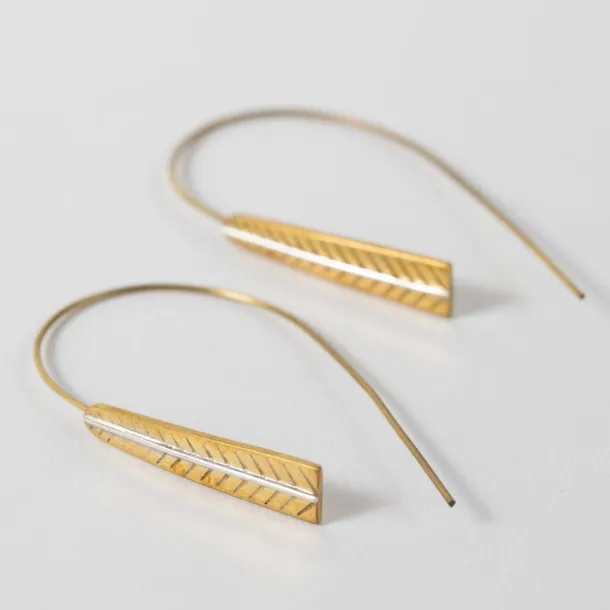 Art Deco Leaf Earrings