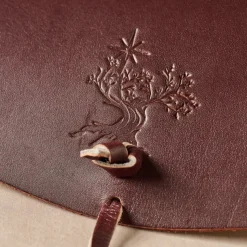Asif Leather & Olive Wood Eyeglass Case