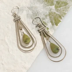 Ayni Serpentine Stone Earrings