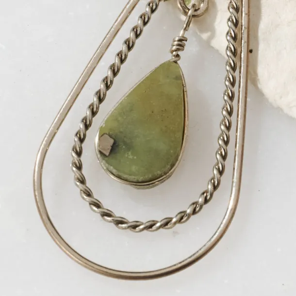 Ayni Serpentine Stone Earrings