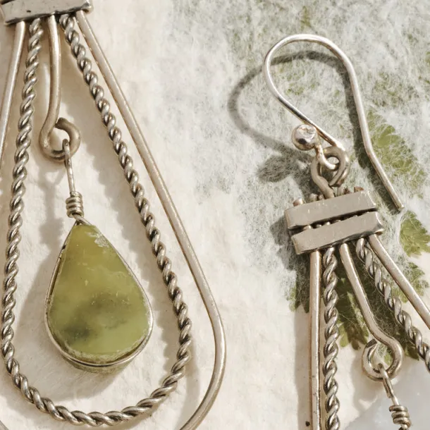Ayni Serpentine Stone Earrings