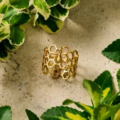 Bee Charmed Honeycomb Ring