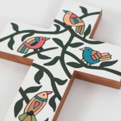 Birdsong Painted Cross