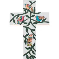 Birdsong Painted Cross